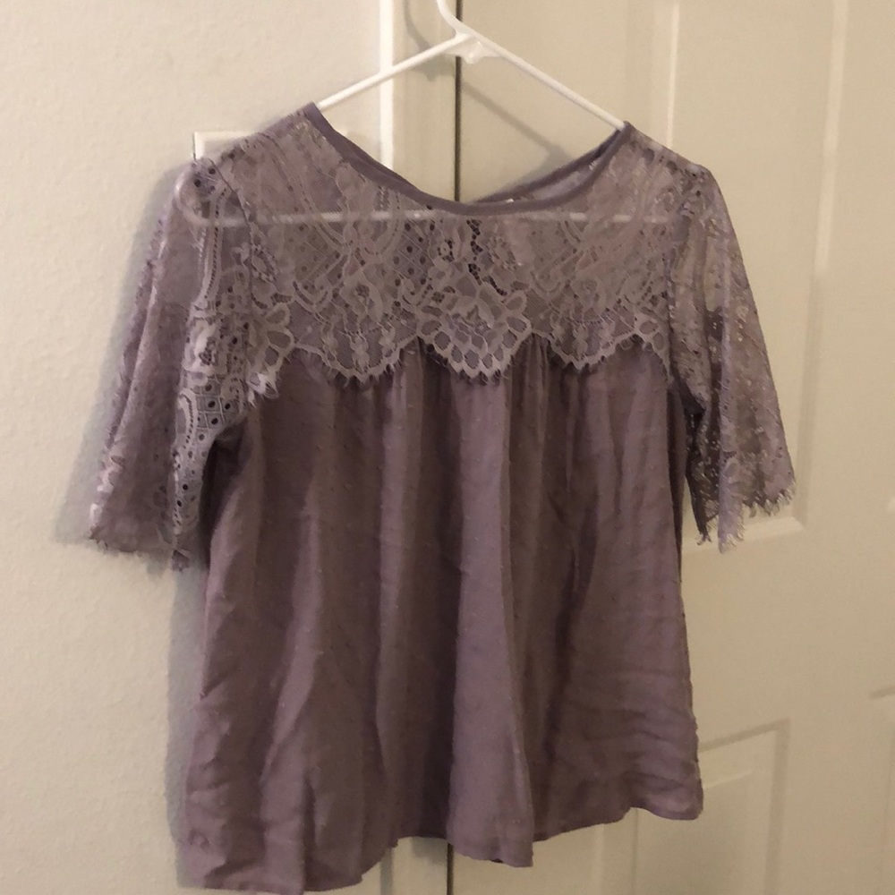 Lace lavender blouse